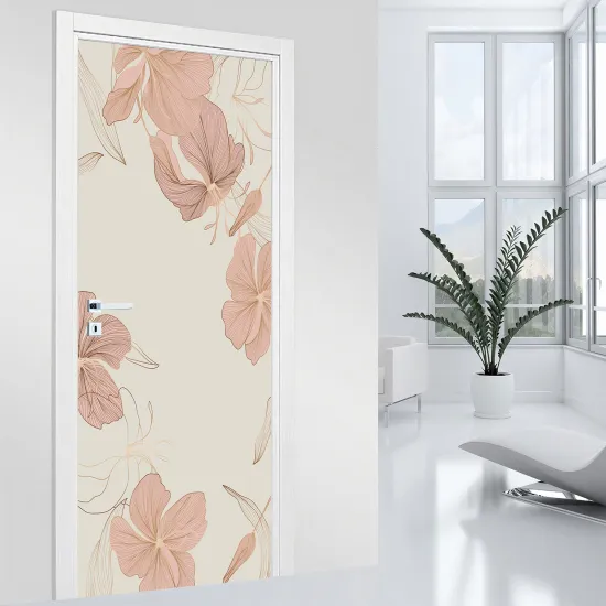 Stickers pour porte - Fleurs