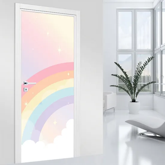 Stickers pour porte - Arc-en-ciel