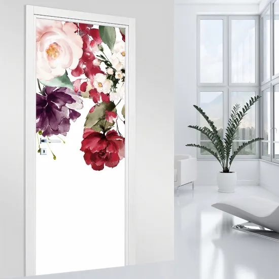 Stickers pour porte - Fleurs