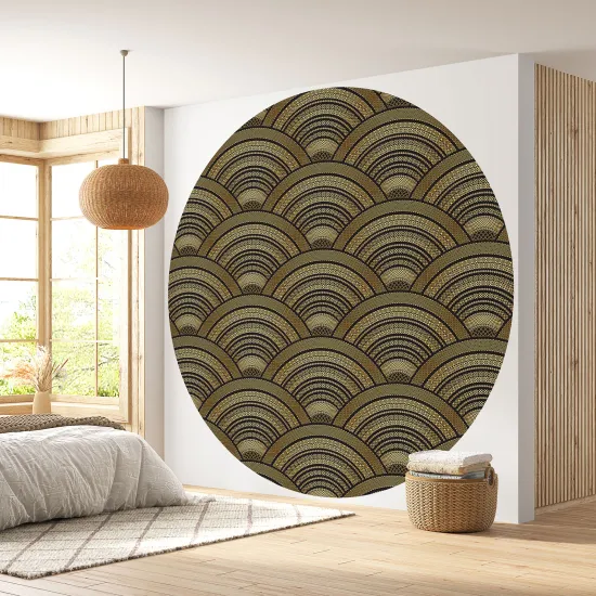 Papier peint rond / cercle - Motif oriental - 069