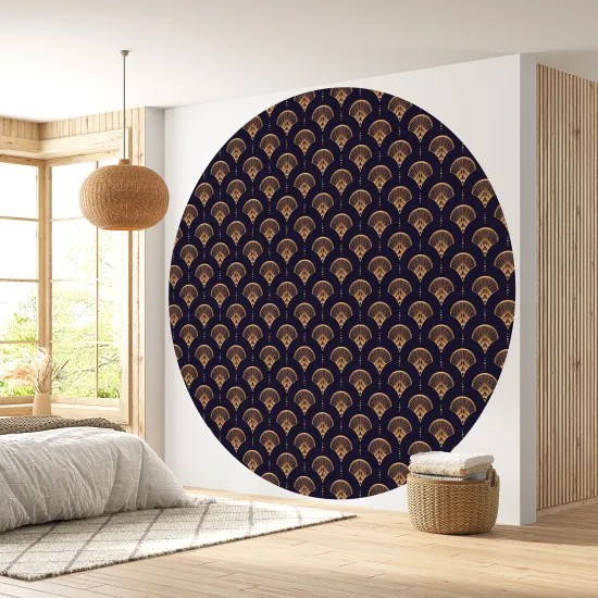 Papier peint rond / cercle - Motif oriental - 252