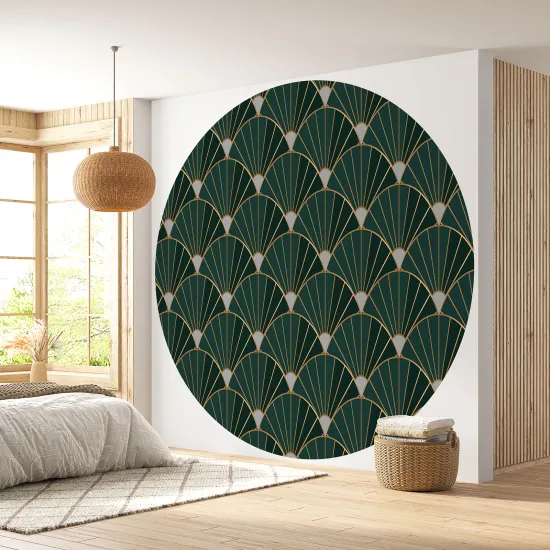 Papier peint rond / cercle - Motif oriental - 360