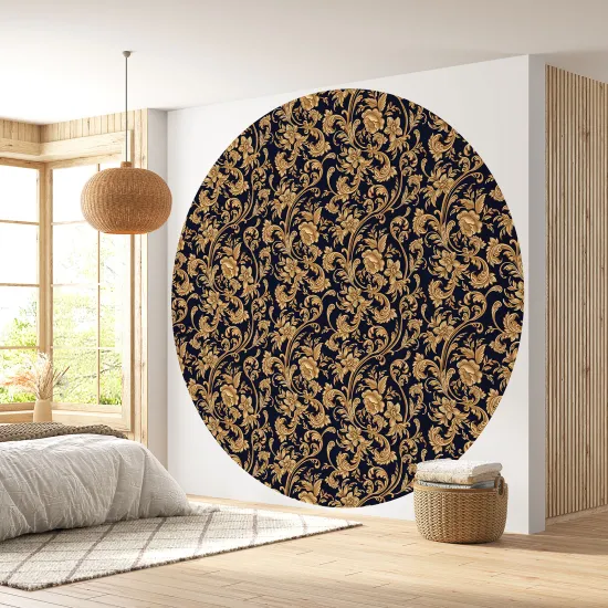 Papier peint rond / cercle - Motif floral - 481