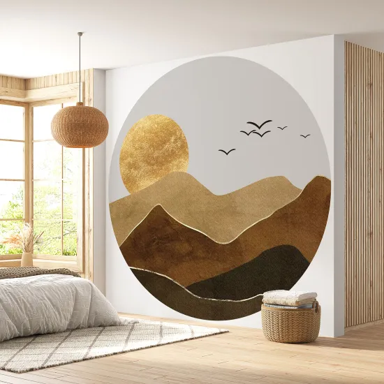 Papier peint rond / cercle - Paysage design