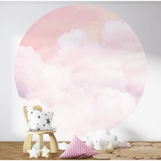 Papier peint rond / cercle Enfants - Ciel nuages