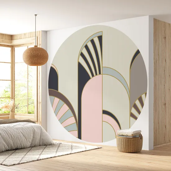 Papier peint rond / cercle - Arches design