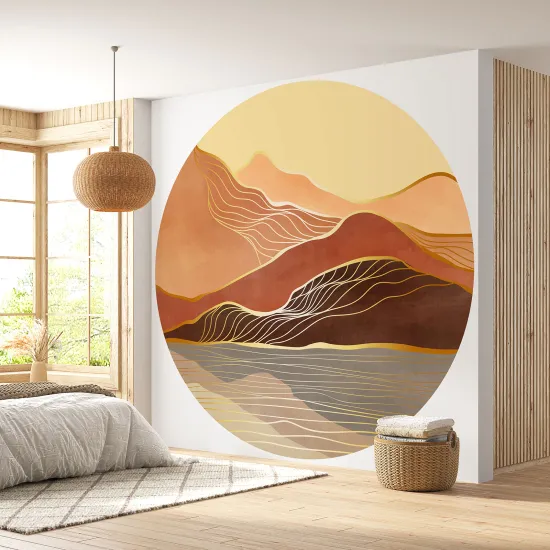 Papier peint rond / cercle - Paysage design