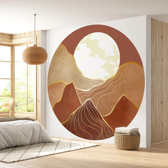 Papier peint rond / cercle - Paysage design