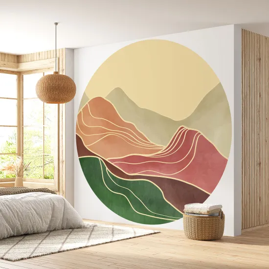 Papier peint rond / cercle - Paysage design