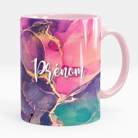 Mug - Tasse personnalisée - Effet marbré