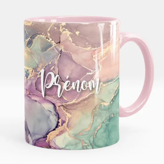 Mug - Tasse personnalisée - Effet marbré