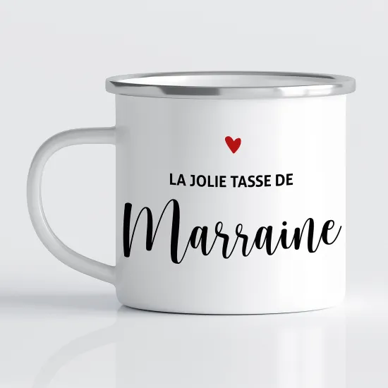 Tasse - Mug Émaillé - La jolie tasse de marraine