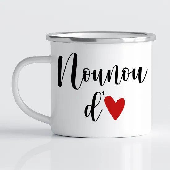 Tasse - Mug Émaillé - Nounou d'amour