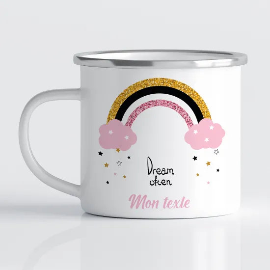 Tasse - Mug Émaillé Enfants - Arc-en-ciel