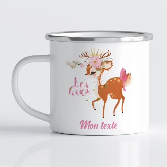 Tasse - Mug Émaillé Enfants - Faon Be the Queen