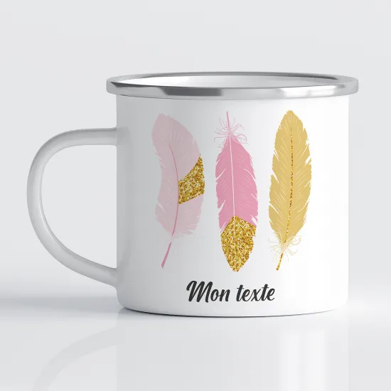 Tasse - Mug Émaillé Enfants - Plumes