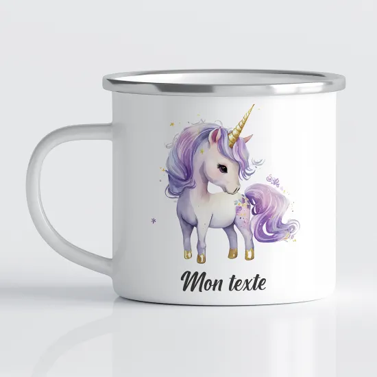 Tasse - Mug Émaillé Enfants - Licorne