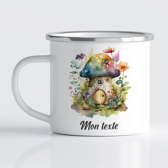 Tasse - Mug Émaillé Enfants - Maison Champignon