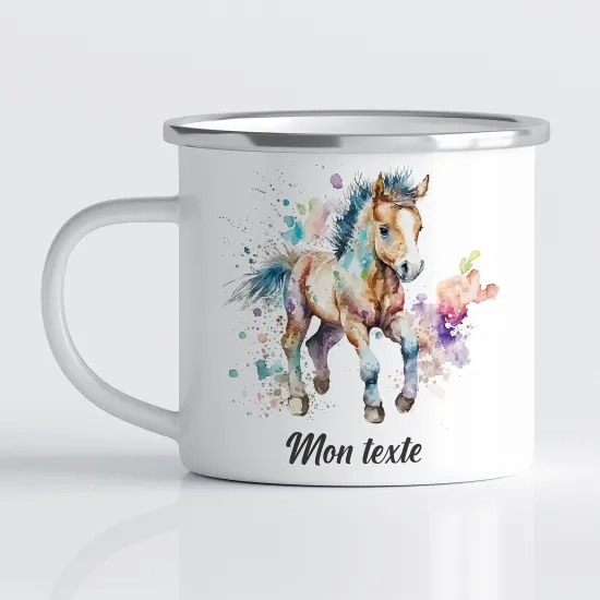 Tasse - Mug Émaillé Enfants - Cheval