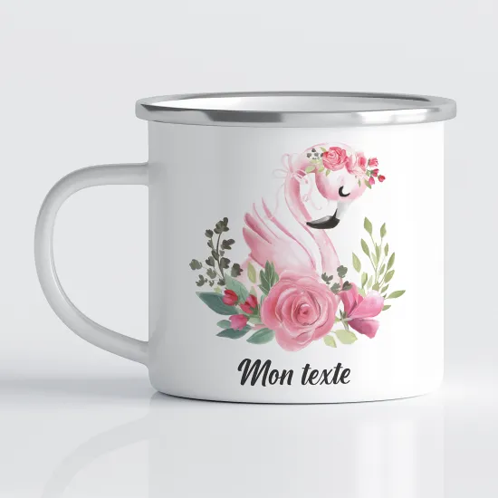 Tasse - Mug Émaillé Enfants - Flamant Rose