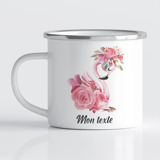 Tasse - Mug Émaillé Enfants - Flamant Rose