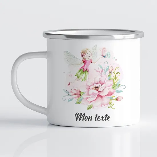 Tasse - Mug Émaillé Enfants - Fée Fleurs