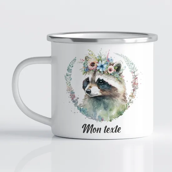 Tasse - Mug Émaillé Enfants - Raton Laveur