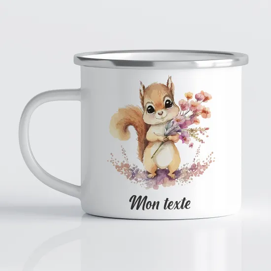 Tasse - Mug Émaillé Enfants - Écureuil