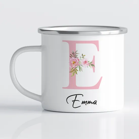 Tasse - Mug Émaillé Monograme - Lettre E