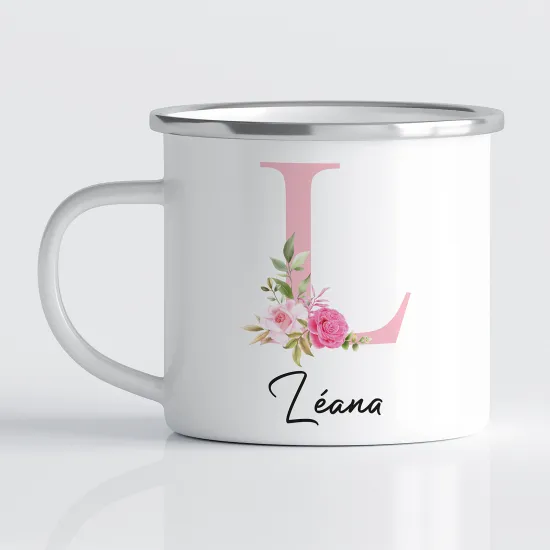 Tasse - Mug Émaillé Monograme - Lettre L