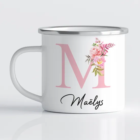 Tasse - Mug Émaillé Monograme - Lettre M