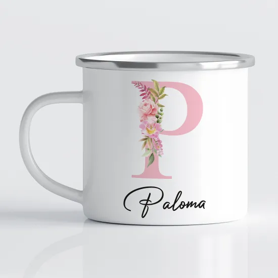 Tasse - Mug Émaillé Monograme - Lettre P