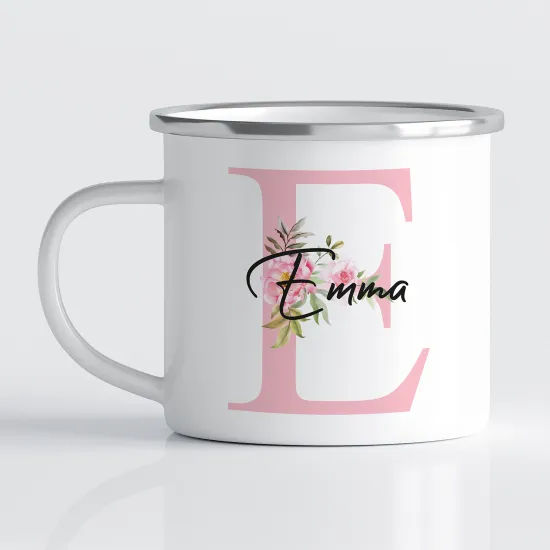 Tasse - Mug Émaillé Monograme - Lettre E