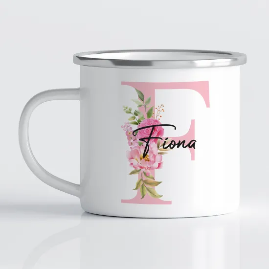 Tasse - Mug Émaillé Monograme - Lettre F