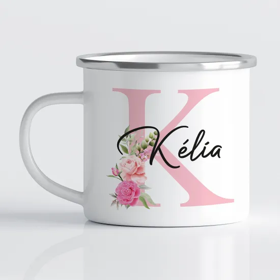 Tasse - Mug Émaillé Monograme - Lettre K