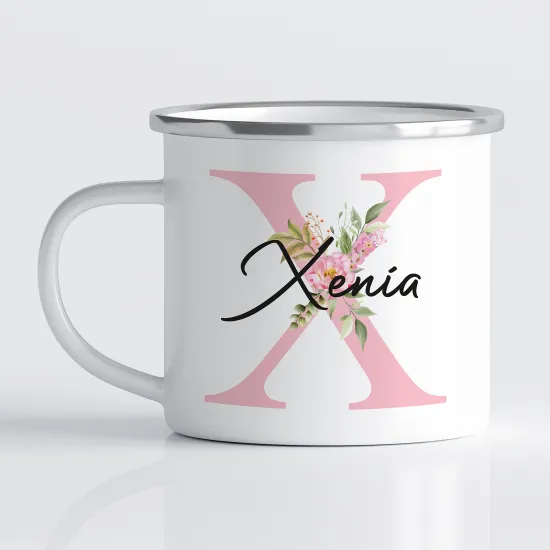 Tasse - Mug Émaillé Monograme - Lettre X