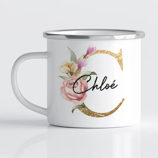 Tasse - Mug Émaillé Monograme - Lettre C