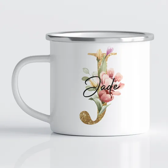 Tasse - Mug Émaillé Monograme - Lettre J