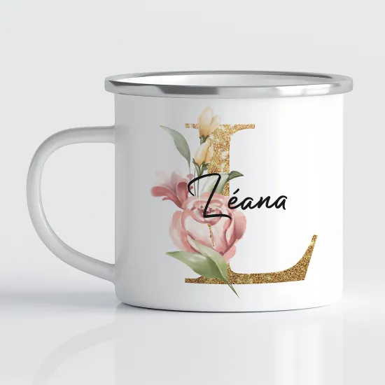 Tasse - Mug Émaillé Monograme - Lettre L