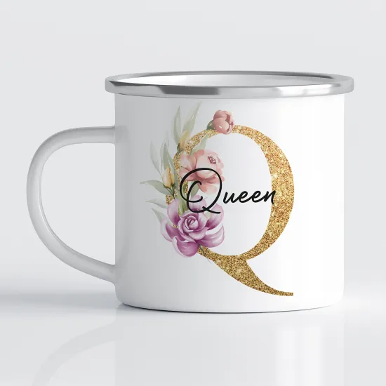 Tasse - Mug Émaillé Monograme - Lettre Q