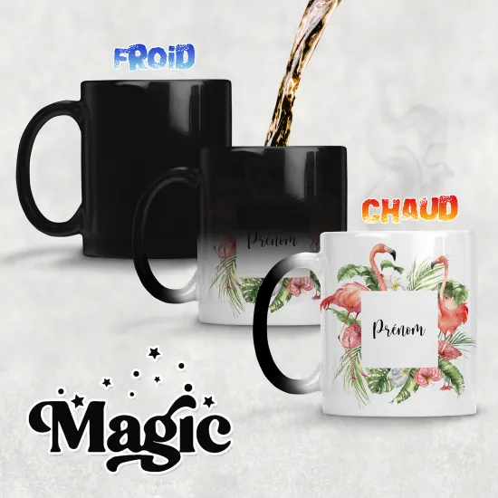 Tasse - Mug Magique - Flamants Roses