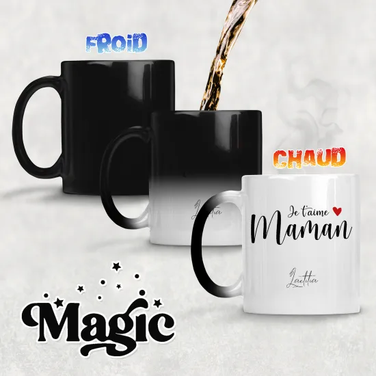 Tasse - Mug Magique - Je t'aime Maman