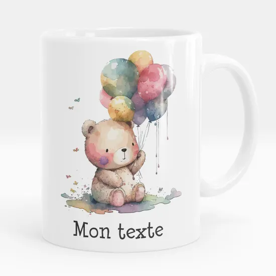 Mug - Tasse personnalisée - Ourson ballons