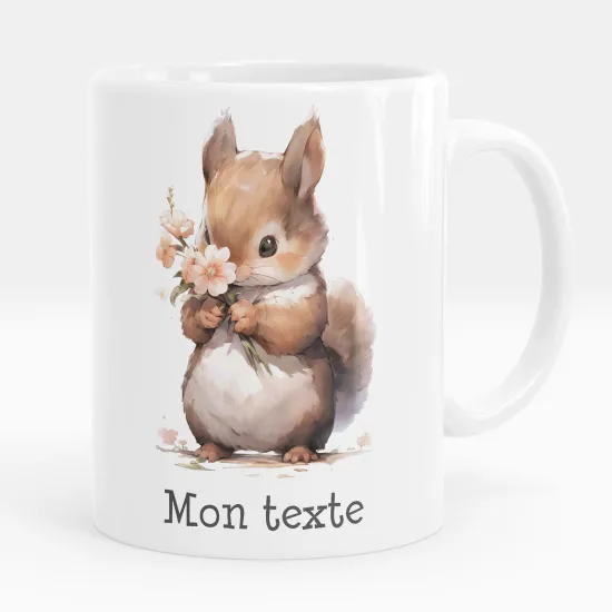 Mug - Tasse personnalisée - Lapin fleurs