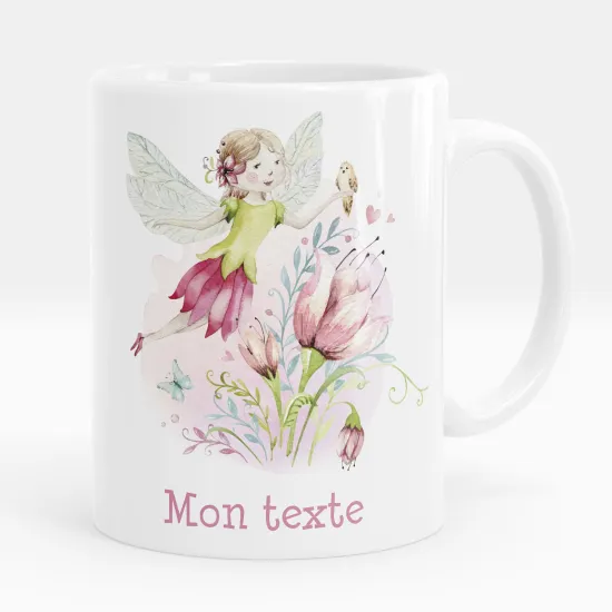 Mug - Tasse personnalisée - Fée fleurs