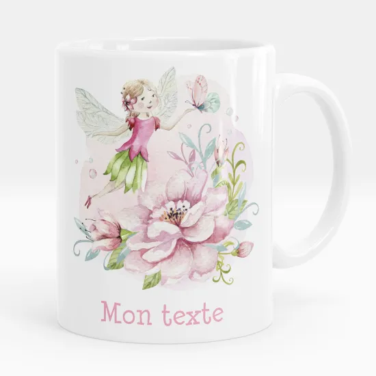 Mug - Tasse personnalisée - Fée fleurs