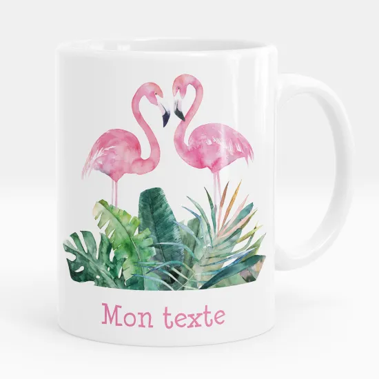 Mug - Tasse personnalisée - Flamants roses