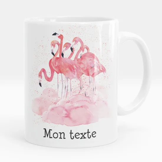 Mug - Tasse personnalisée - Flamants roses