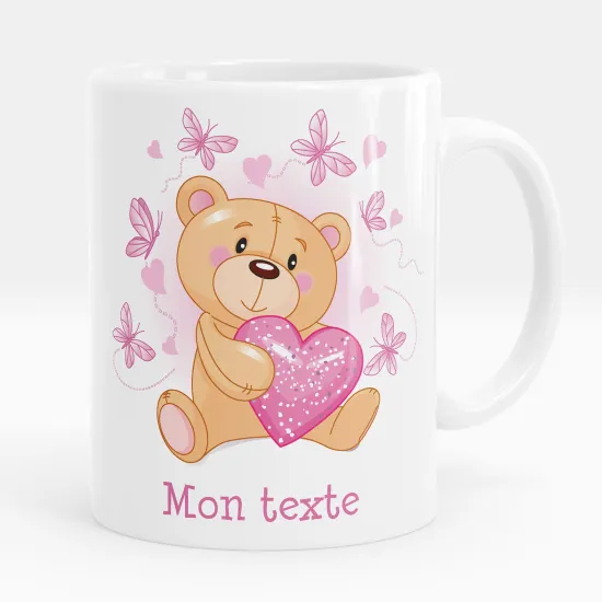 Mug - Tasse personnalisée - Ourson coeur