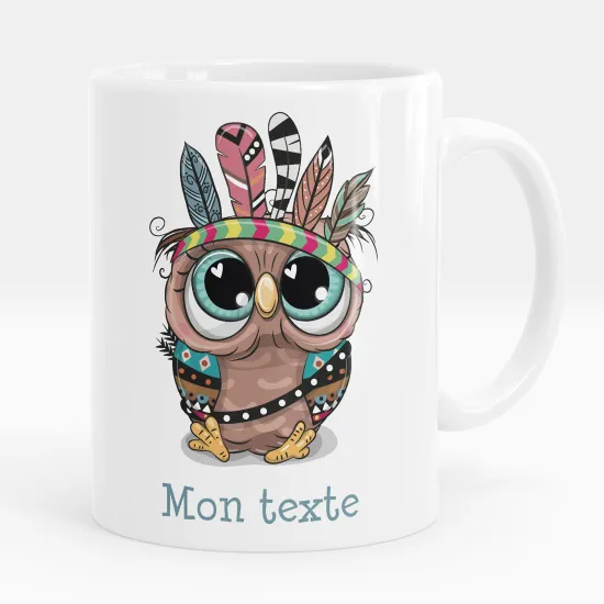 Mug - Tasse personnalisée - Hibou indien